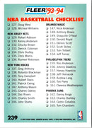1993 Fleer Checklist 166-240