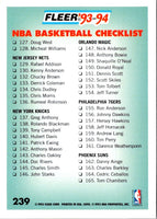 1993 Fleer Checklist 166-240 #240