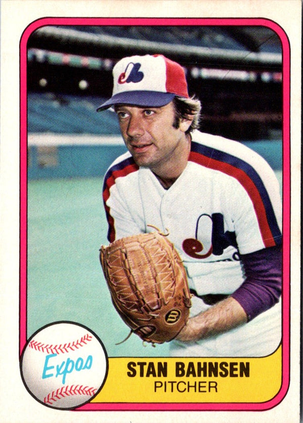 1981 Fleer Stan Bahnsen #156