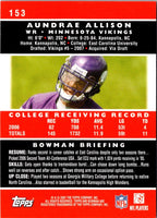 2007 Bowman Aundrae Allison #153