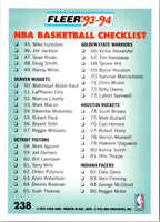 1993 Fleer Checklist 1-85 #238