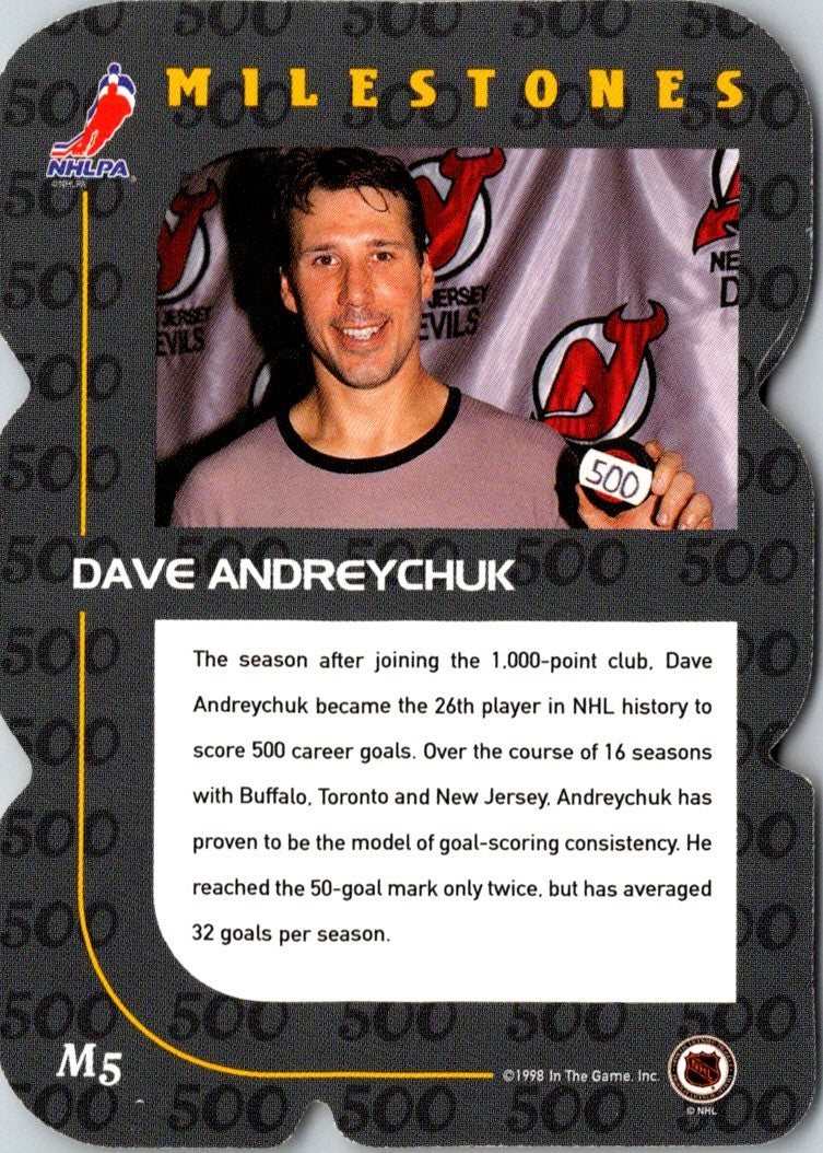 1998 Be a Player All-Star Milestones Dave Andreychuk