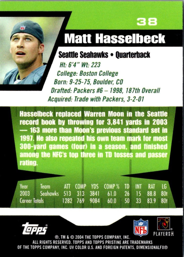 2004 Topps Pristine Matt Hasselbeck