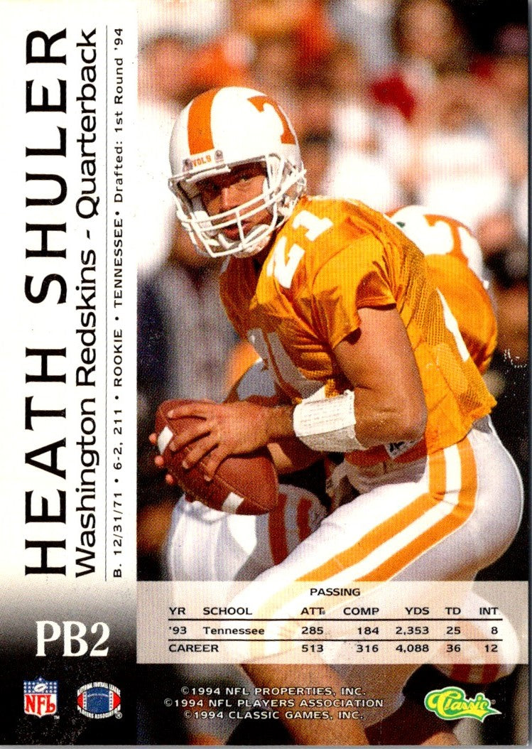 1994 Pro Line Live Spotlight Heath Shuler