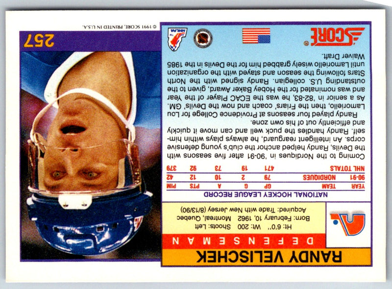1991 Score American Randy Velischek