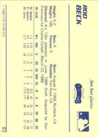 1989 Star Rod Beck #82