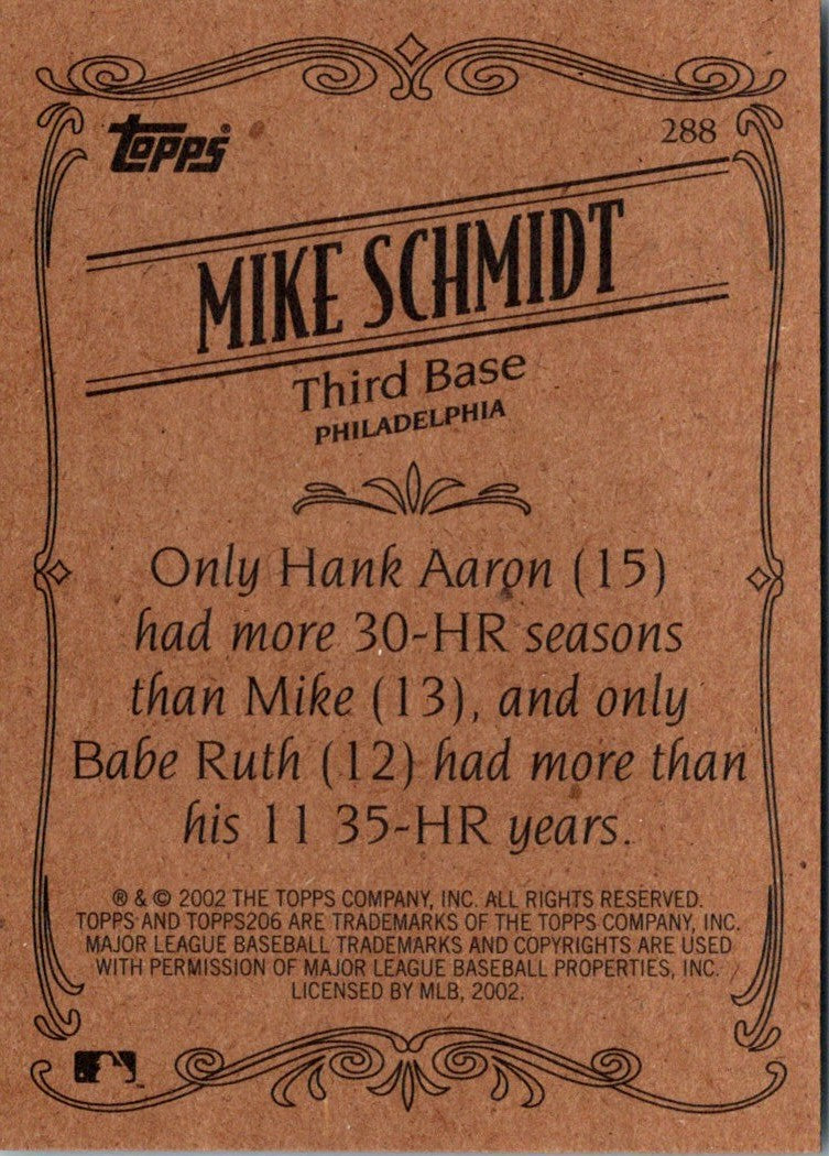 2002 Topps 206 Mike Schmidt