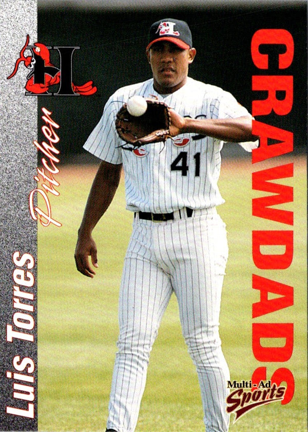 2000 Multi-Ad Hickory Crawdads Update Luis Torres #27