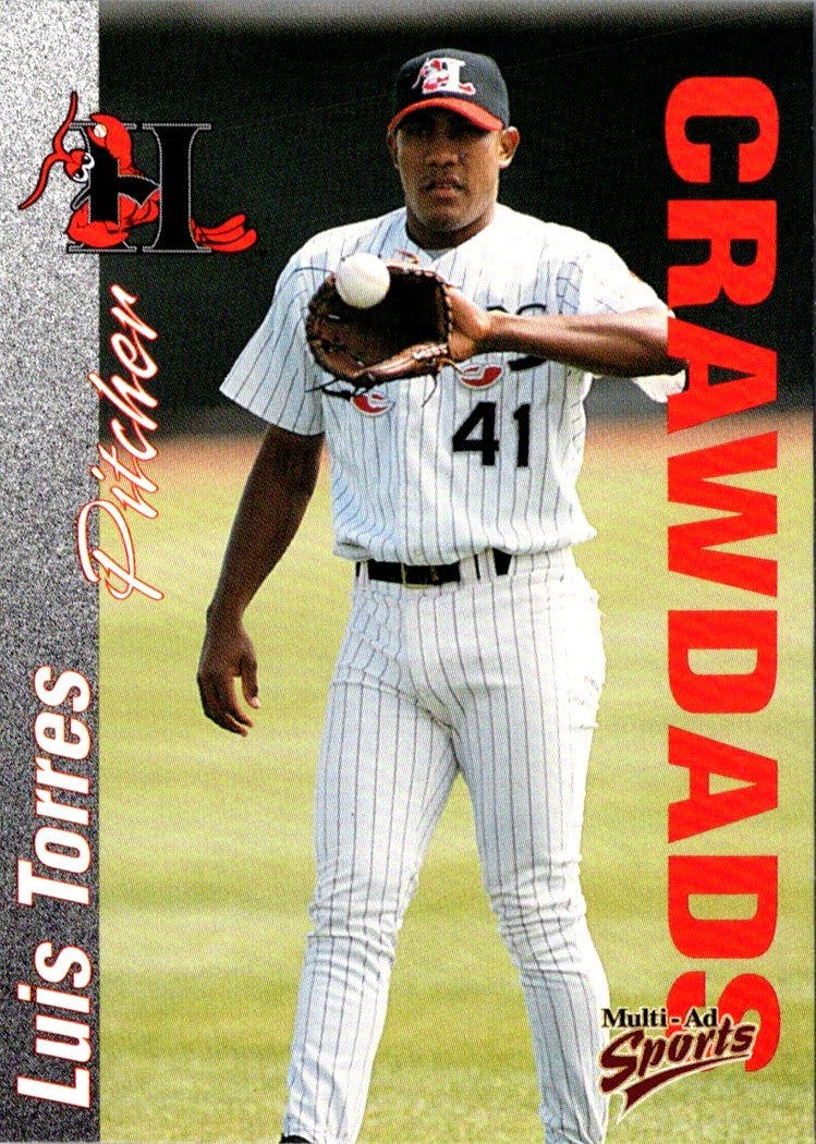 2000 Multi-Ad Hickory Crawdads Update Luis Torres
