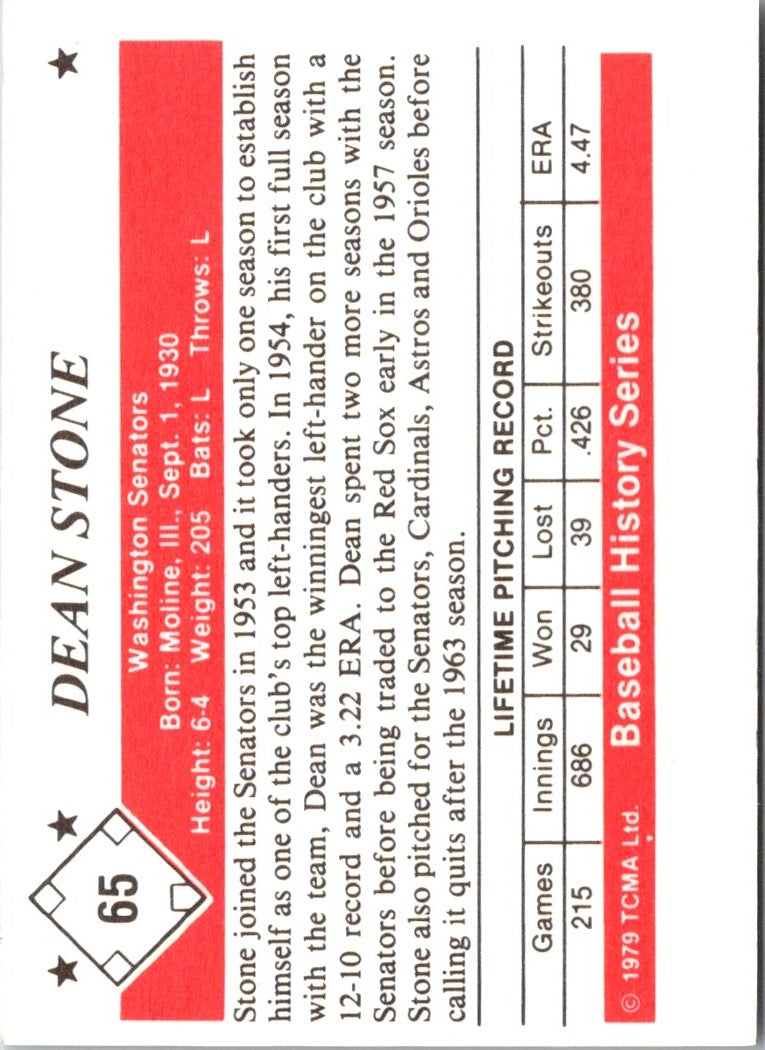 1979 TCMA 50's Dean Stone