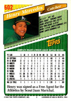 1993 Topps Gold Henry Mercedes #602
