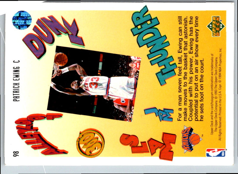 1993 Upper Deck Pro View Patrick Ewing