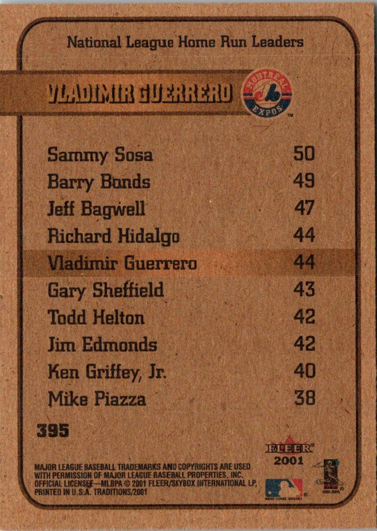 2001 Fleer Tradition Vladimir Guerrero