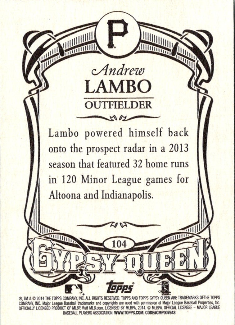 2014 Topps Gypsy Queen Andrew Lambo