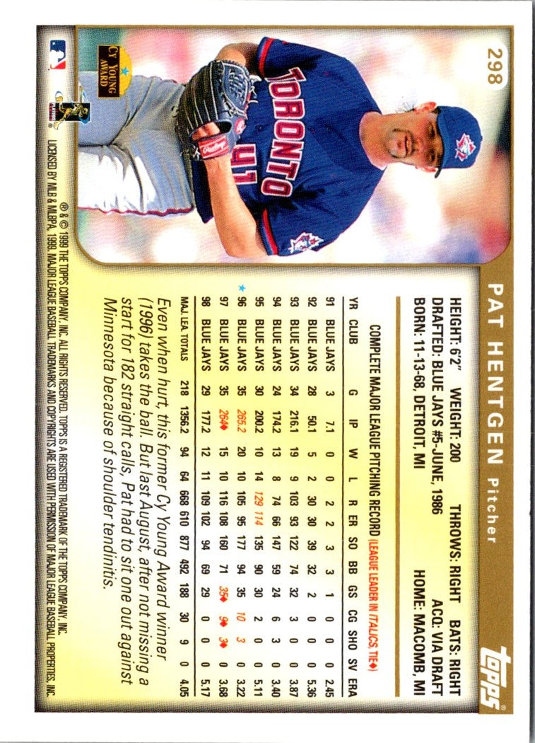 1999 Topps Pat Hentgen