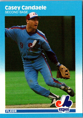 1987 Fleer Update Glossy Casey Candaele #U-16