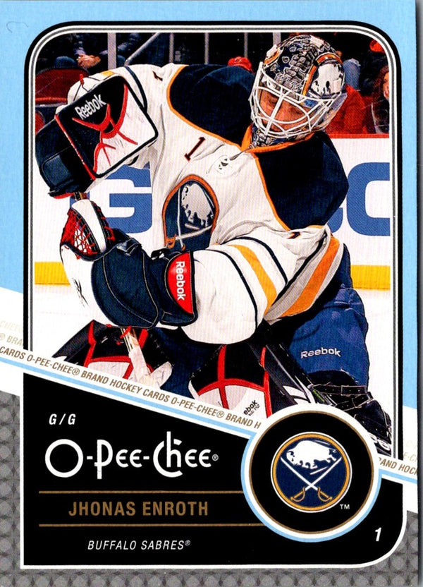 2012 O-Pee-Chee Andrej Sekera/Jhonas Enroth/Tyler Ennis #1