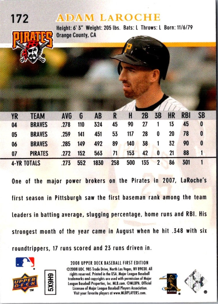 2008 Upper Deck First Edition Adam LaRoche