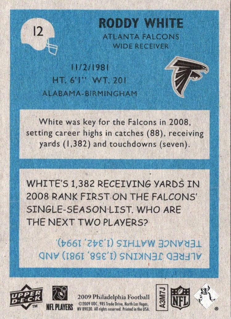 2009 Upper Deck Roddy White