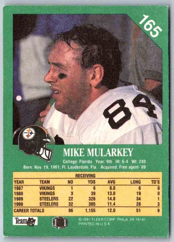 1991 Fleer Ultra Mike Mularkey #165