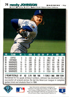 1995 Collector's Choice Randy Johnson #74 Silver Signature