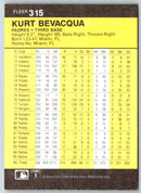 1986 Fleer Kurt Bevacqua