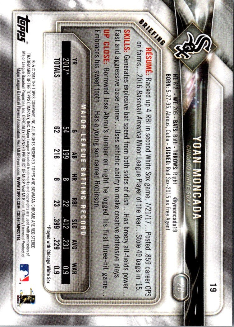 2018 Bowman Yoan Moncada