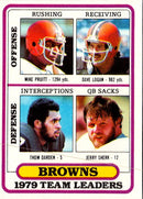 1980 Topps Mike Pruitt/Dave Logan/Thom Darden/Jerry Sherk
