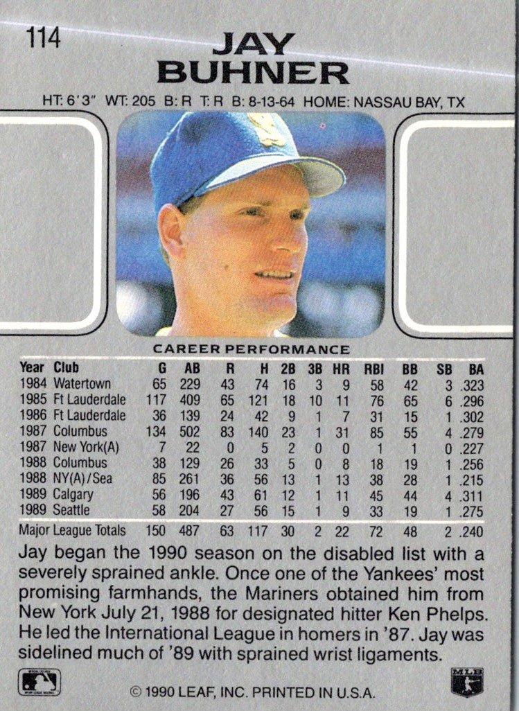 1990 Leaf Jay Buhner