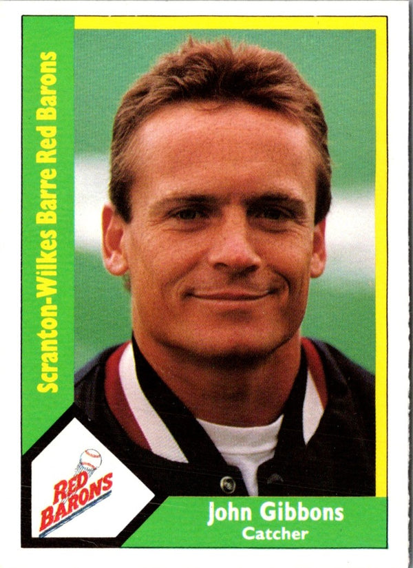 1990 CMC Scranton Red Barons John Gibbons #10