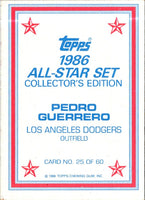 1986 Topps Glossy Send-Ins Pedro Guerrero #25