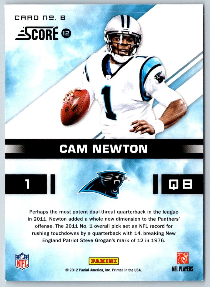 2012 Score Complete Players Cam Newton