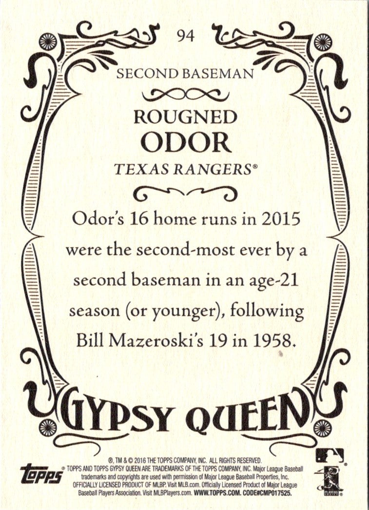 2016 Topps Gypsy Queen Rougned Odor