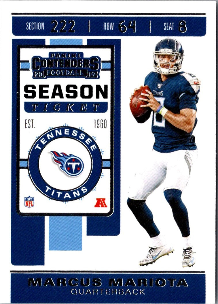 2019 Panini Contenders Marcus Mariota