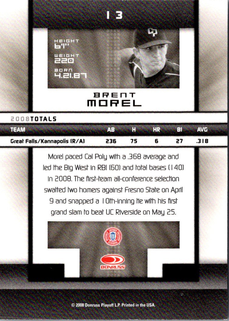 2008 Donruss Elite Extra Edition Brent Morel