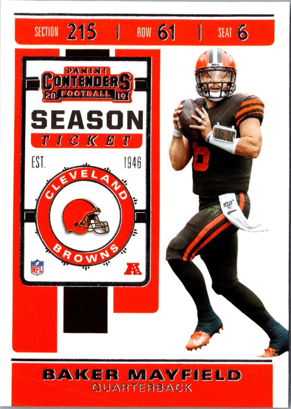 2019 Panini Contenders Season Ticket Red Zone Baker Mayfield #18