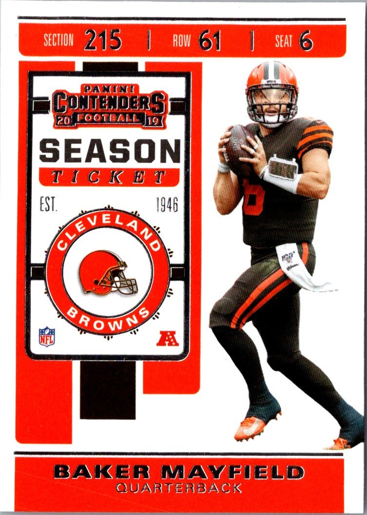 2019 Panini Contenders Season Ticket Red Zone Baker Mayfield