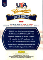 2013 Panini USA Champions Derek Dietrich #76
