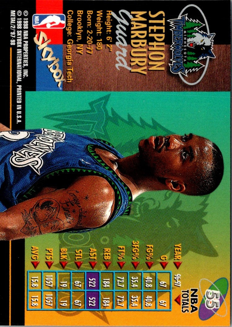 1997 Metal Universe Stephon Marbury