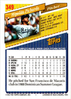 1993 Topps Hipolito Pichardo #349