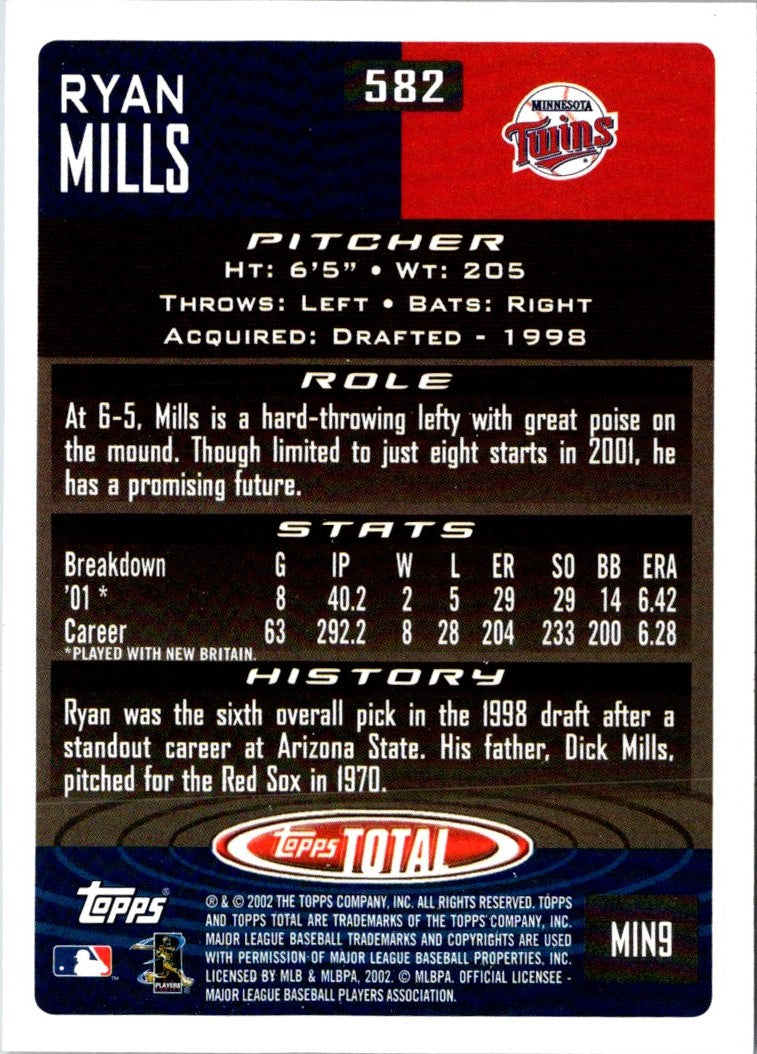 2002 Topps Total Ryan Mills