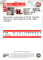 2000 Multi-Ad Hickory Crawdads Update Matt Schneider #25