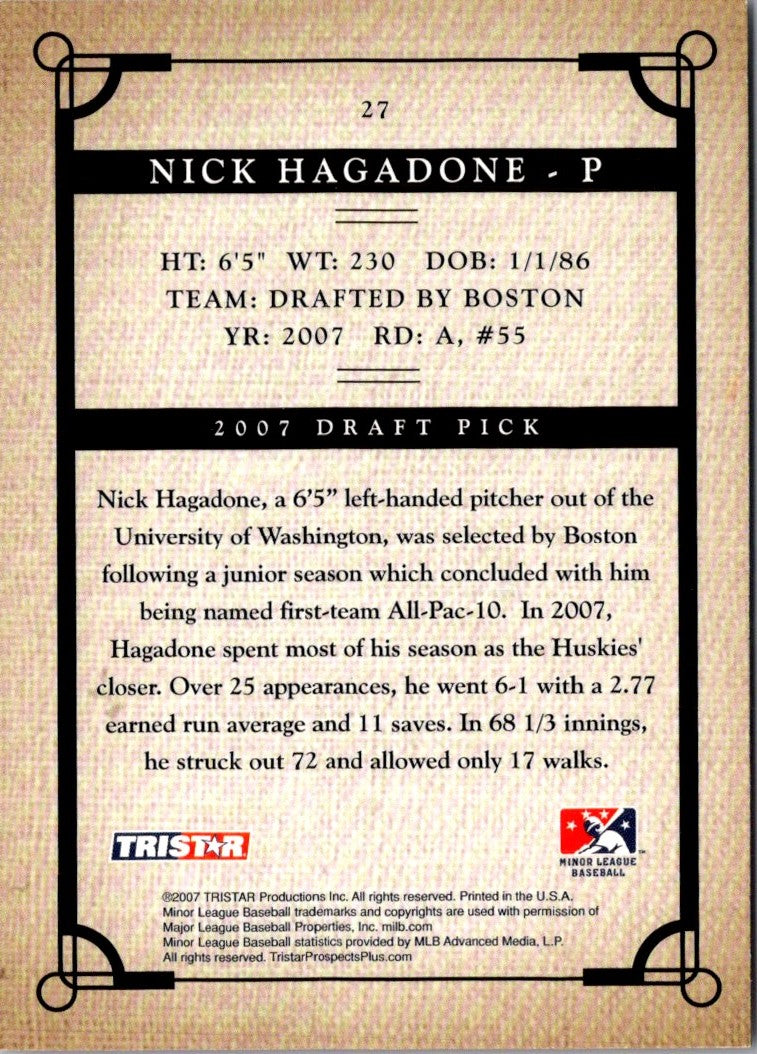 2007 Tristar Prospects Plus Nick Hagadone