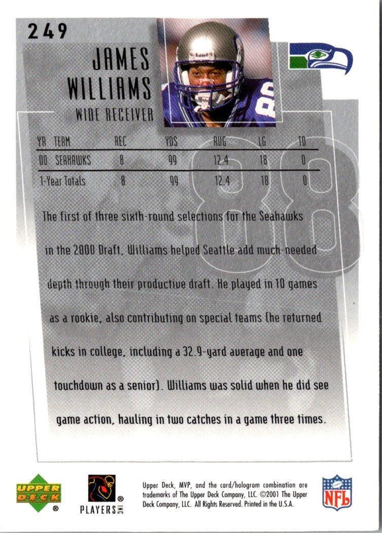 2001 Upper Deck MVP James Williams