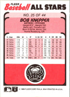 1989 Fleer Baseball All-Stars Bob Knepper #25