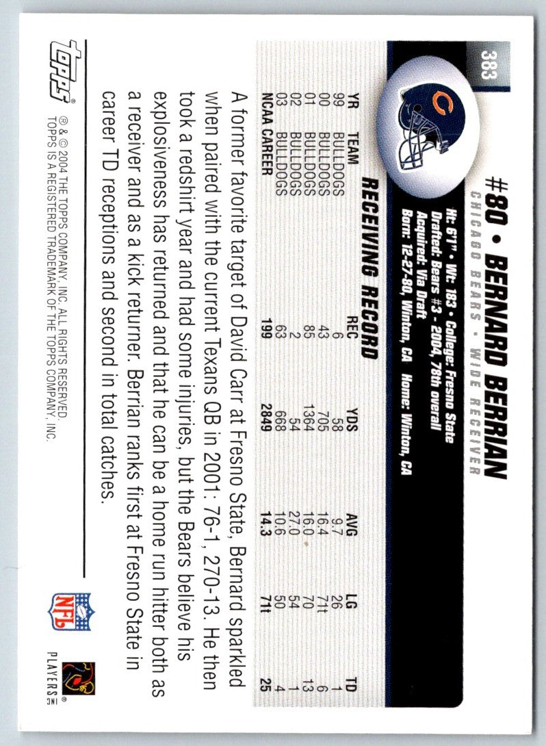 2004 Topps Bernard Berrian