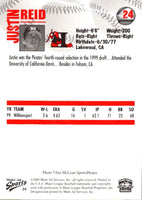 2000 Multi-Ad Hickory Crawdads Justin Reid #24