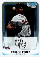 2011 Bowman Chrome Prospect Autographs Carlos Perez #BCP108 Autograph