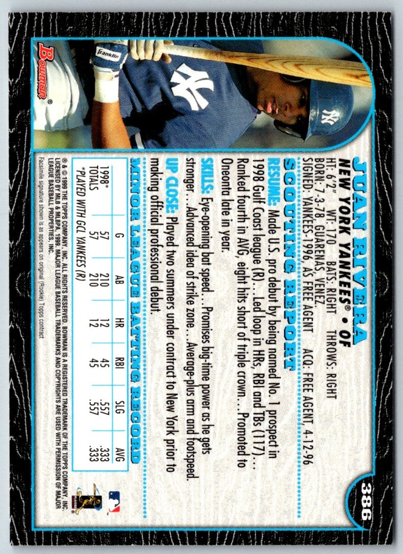 1999 Bowman Juan Rivera