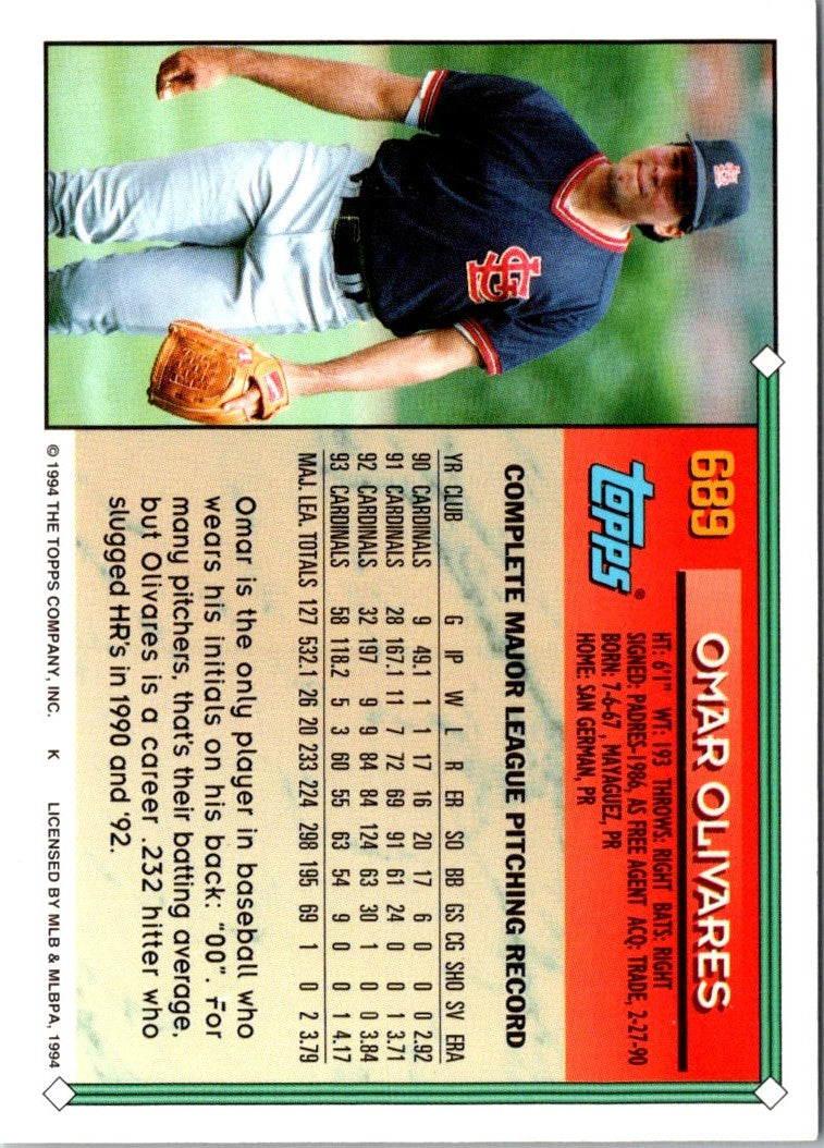 1994 Topps Gold Omar Olivares